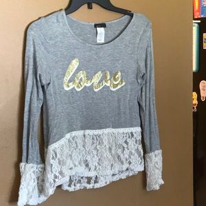 Nice girls top with lace size 14/16